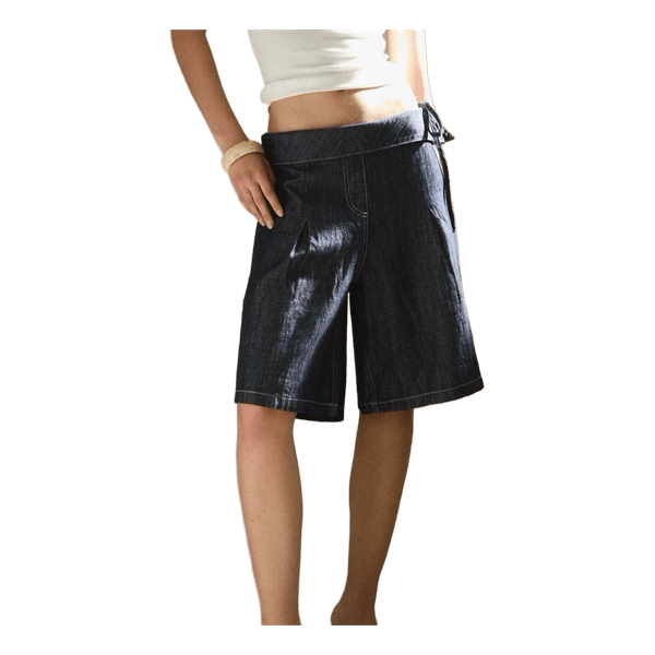 Mørkeblå denimshorts
