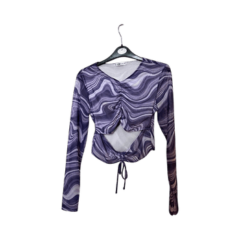 Violet patterned crop top