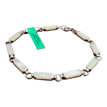 Vintage silver 925 bracelet with mother of pearl