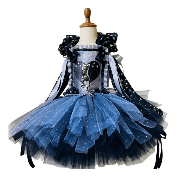 Black Cat theme Halloween tulle tutu dress