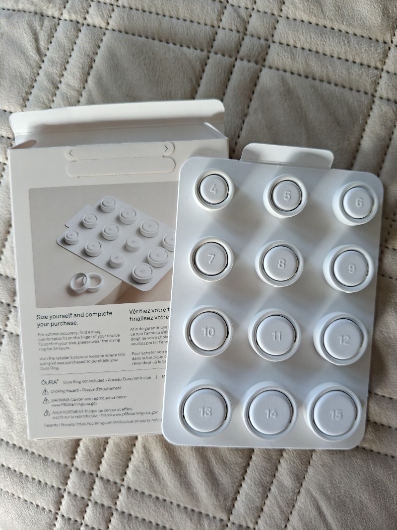 Oura Ring 4 sovitussormussetti / Oura Ring 4 Sizing Kit