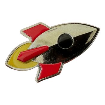Rocket enamel pin