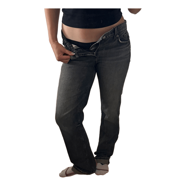 Grey straight leg jeans