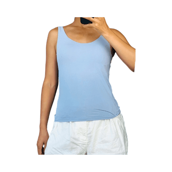 Uniqlo Airism Light blue tank top with bra 