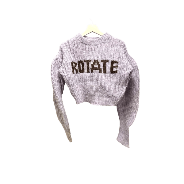 Rotate Birger Christensen Lilac cropped sweater