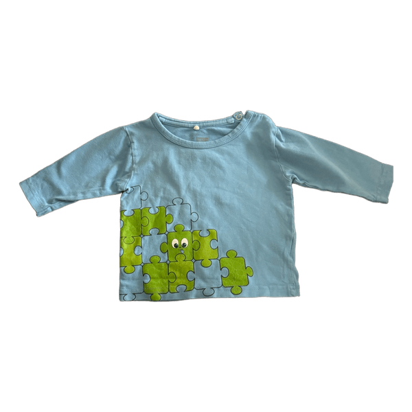 Lyseblå langærmet t-shirt