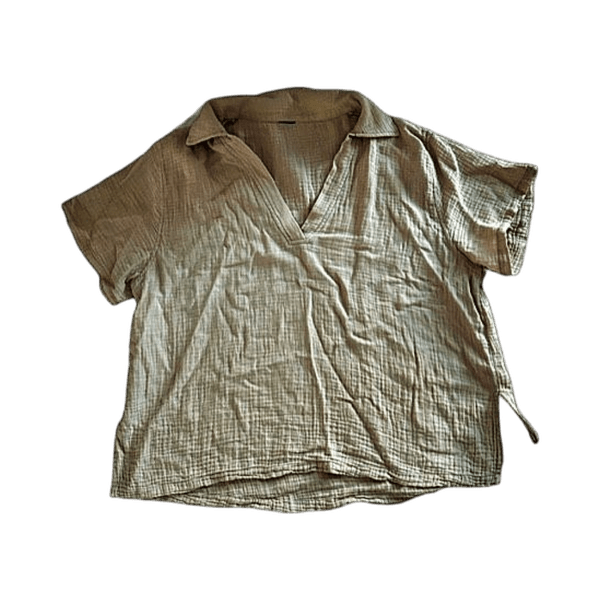 Beige lyhythihainen pusero