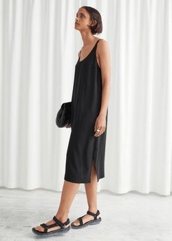 Mulberry Silk Midi Dress
