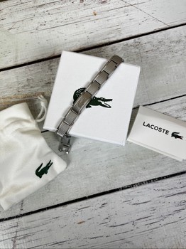 Lacoste silver tone bracelet