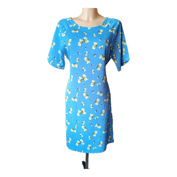 Pieces floral blue dress