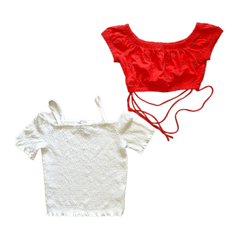 Y2K crop top x2