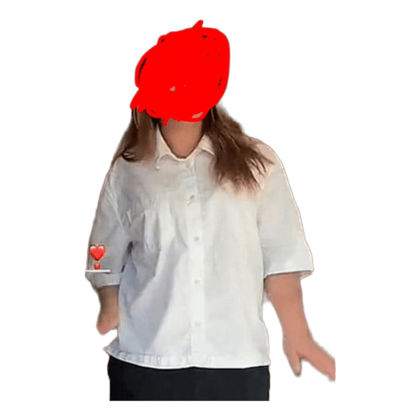 Hvid bomulds skjorte