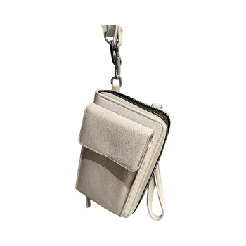 Valkoinen lompakko/puhelinlaukku.