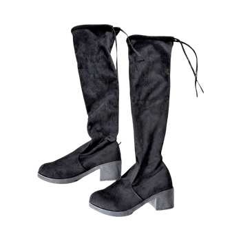 Black over-the-knee boots