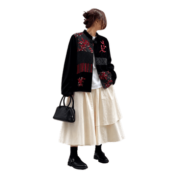 Asian-Inspired Patchwork Jacket/Cardigan