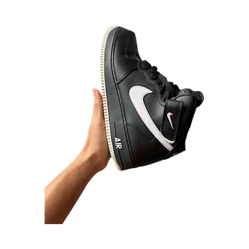 Black high-top sneakers