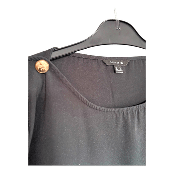 Black Cortefiel long-sleeve blouse