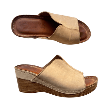Leather clog sandals