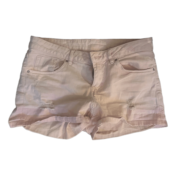Pink denim shorts