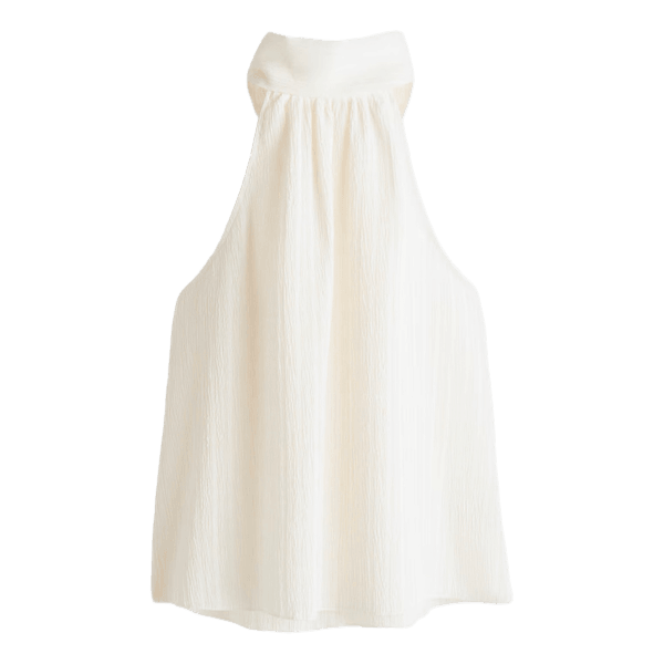 White halter top