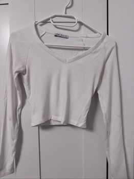Weißes Bershka Langarmshirt