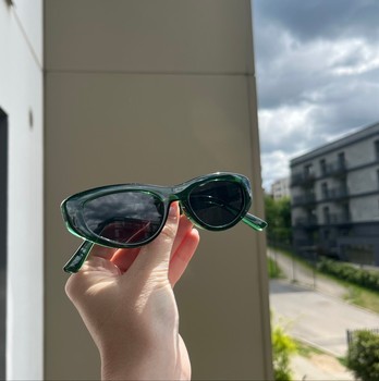 Green oval sunglasses