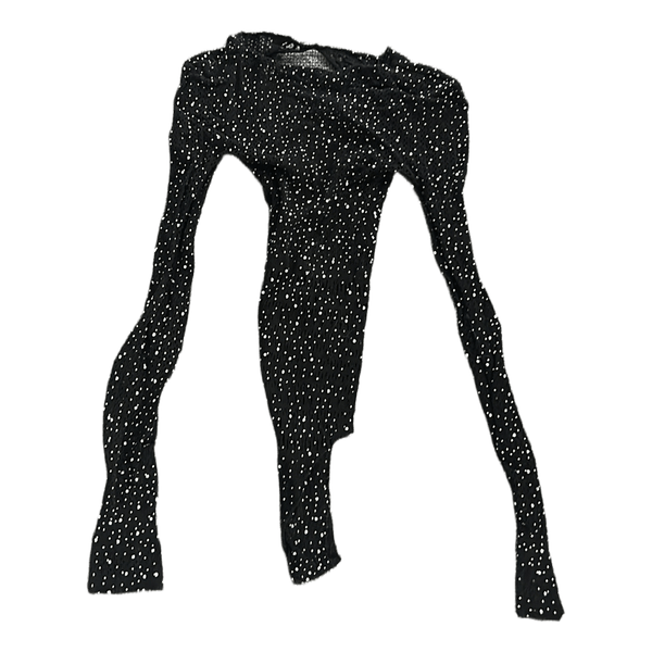 Sort bodystocking m. Diamanter