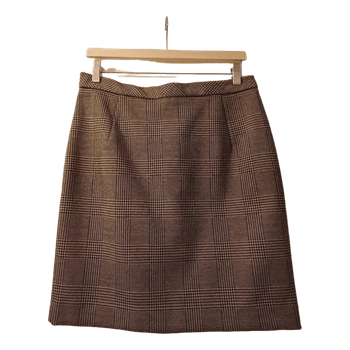 Brown plaid skirt
