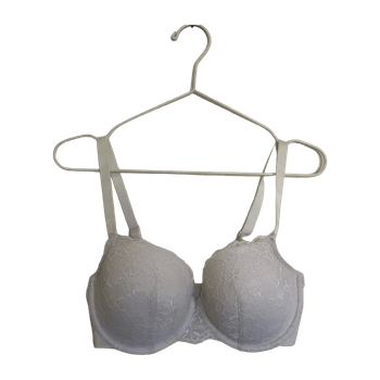 White balconette bra