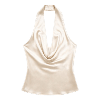 Beige halterneck top