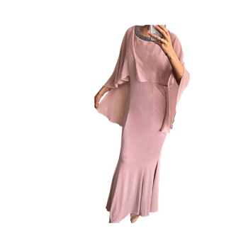 Roosa pikk pidulik kleit