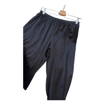 Black satin trousers