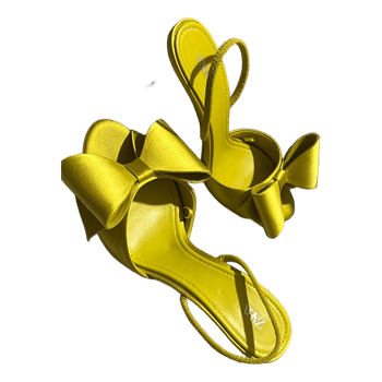 Zara yellow bow heels