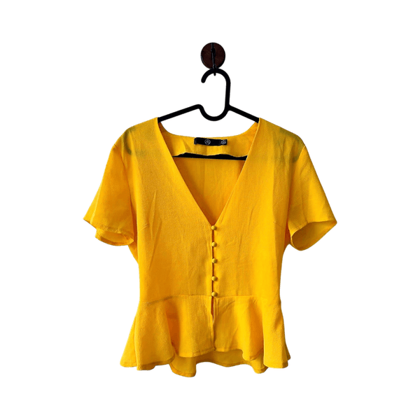 Women’s Yellow M peplum top size S / EU 36