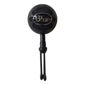 Blue microphone with tripod