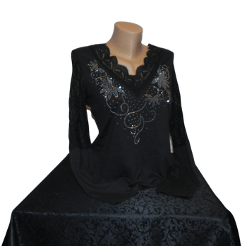 Black embellished top