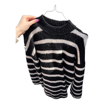 Striped black sweater