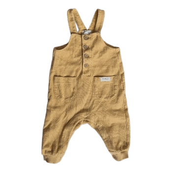 Mustard corduroy baby romper