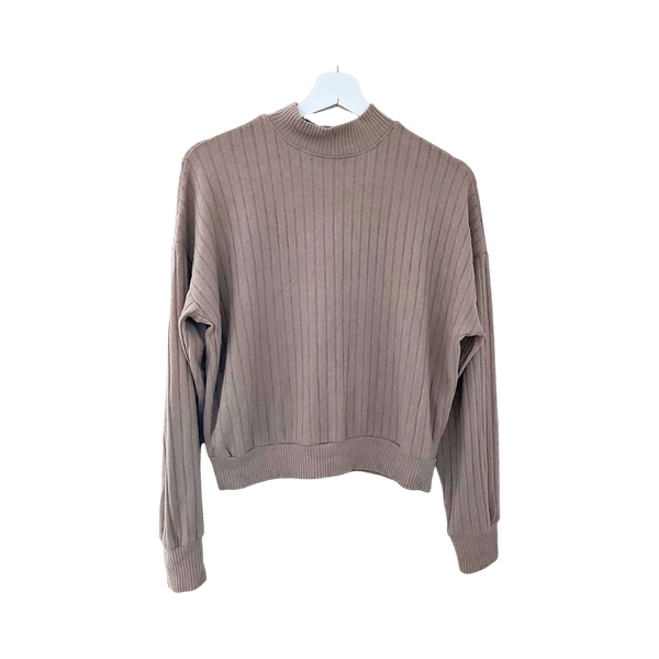 Beige ribbipoolopaita