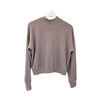 Beige ribbipoolopaita