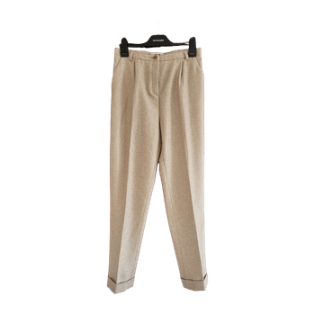 Samuji virgin wool carrot legs pants 