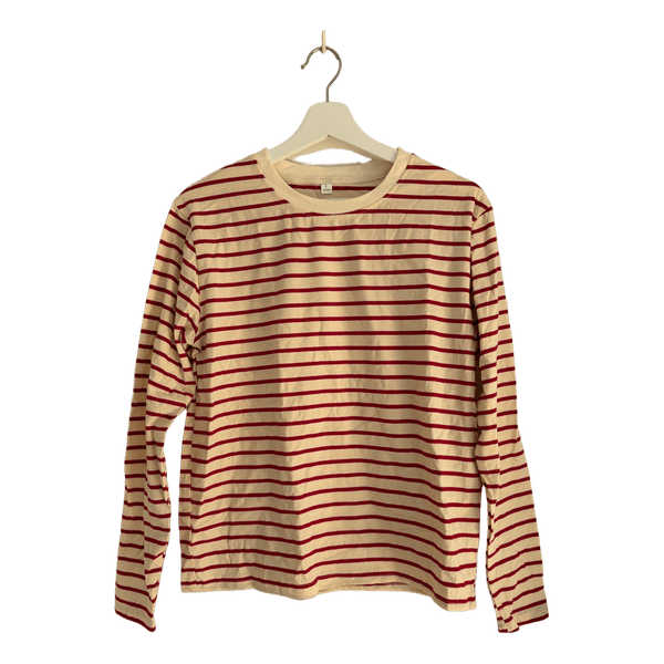 Striped long-sleeved top