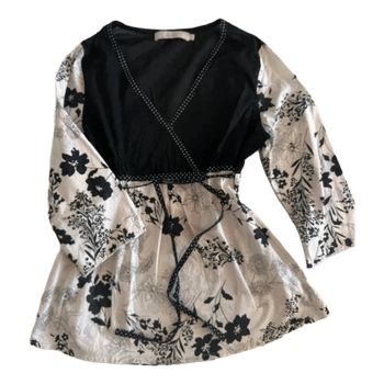 Floral wrap top