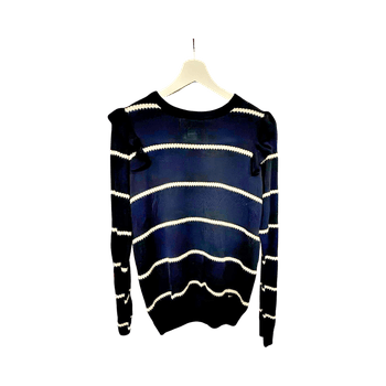 Navy raidallinen neule