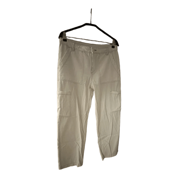 Cream cargo trousers