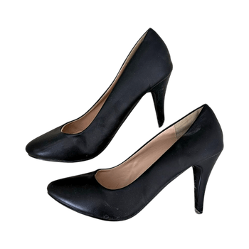 Musta avokärkinen korkokenkä