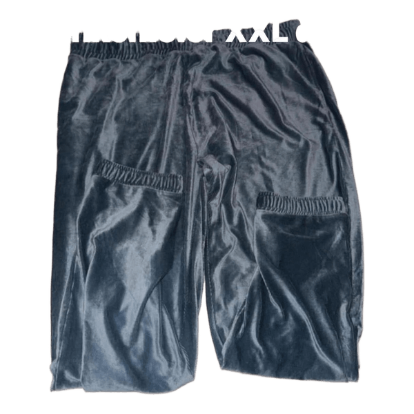 Grey velvet lounge trousers