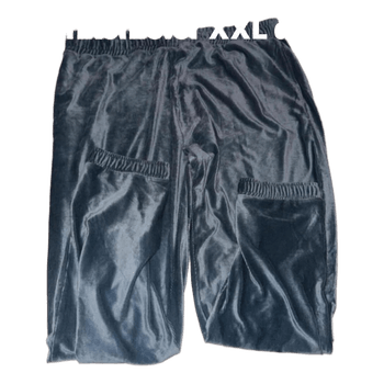 Grey velvet lounge trousers