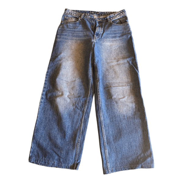 Blue wide leg jeans