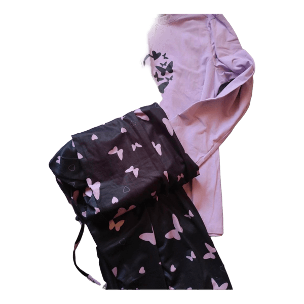 Butterfly print pajama set